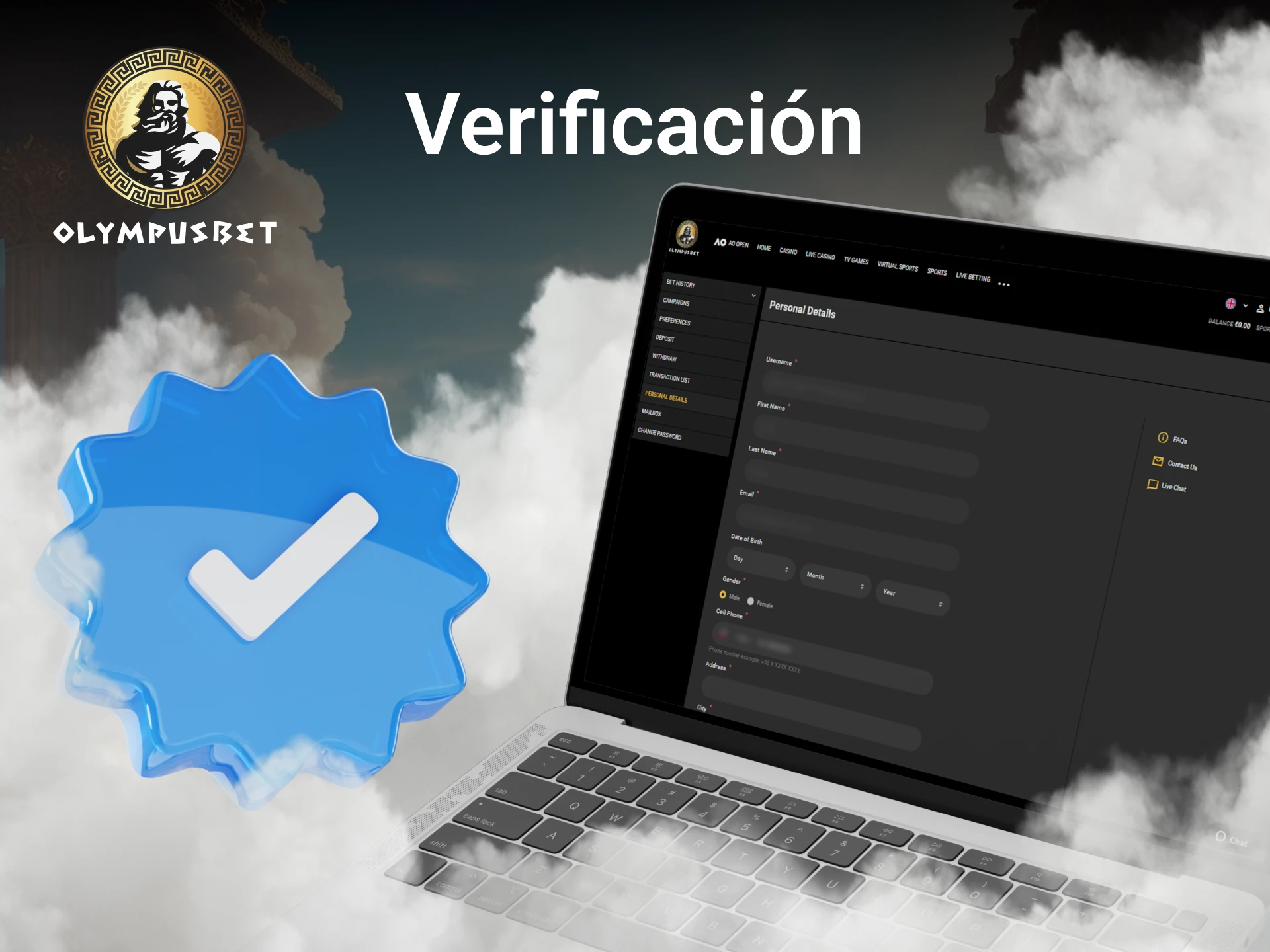 Para comenzar a realizar apuestas en Olympusbet, debes pasar por el proceso de verificación.