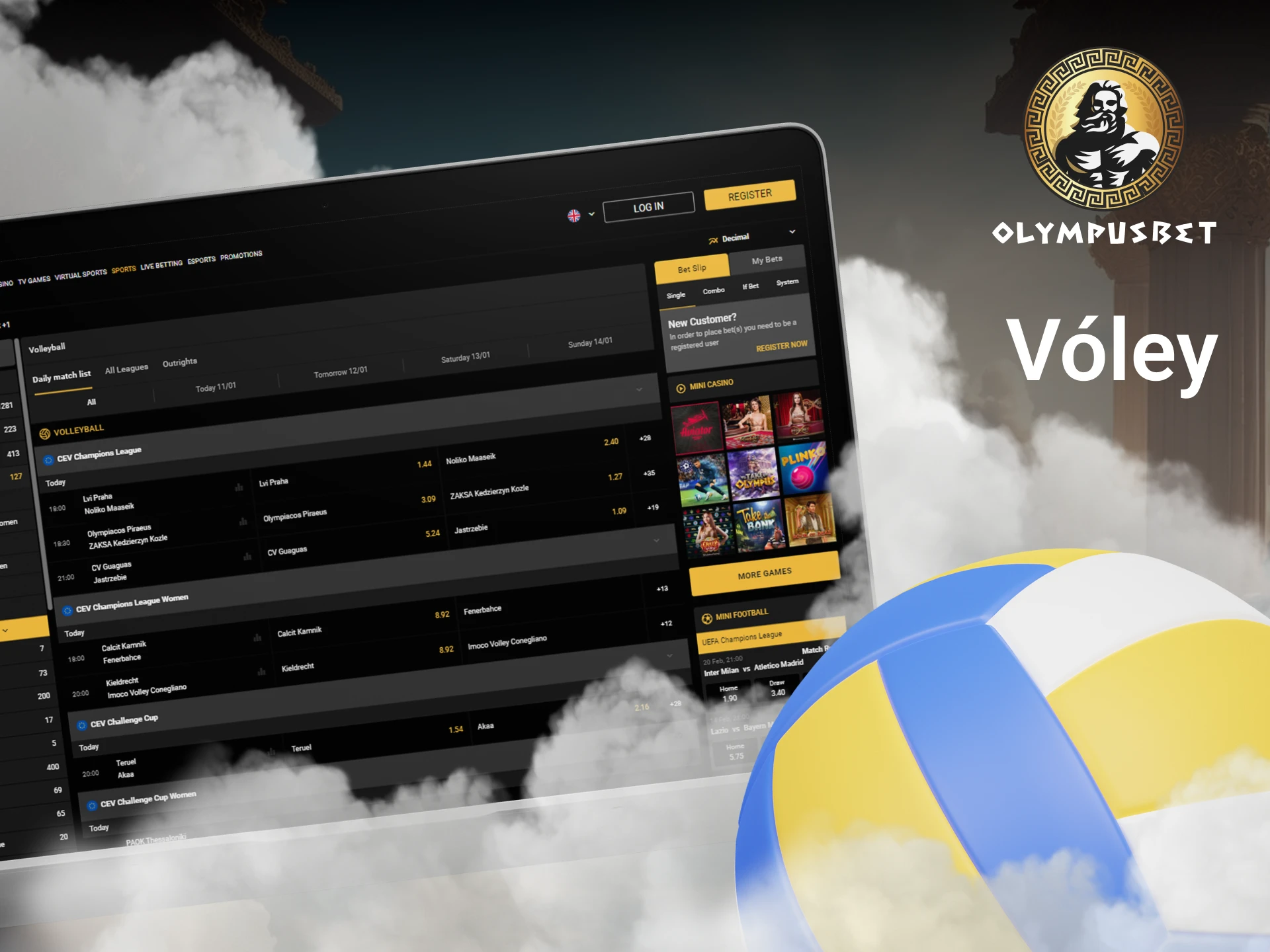 Intente apostar en voleibol en Olympusbet.